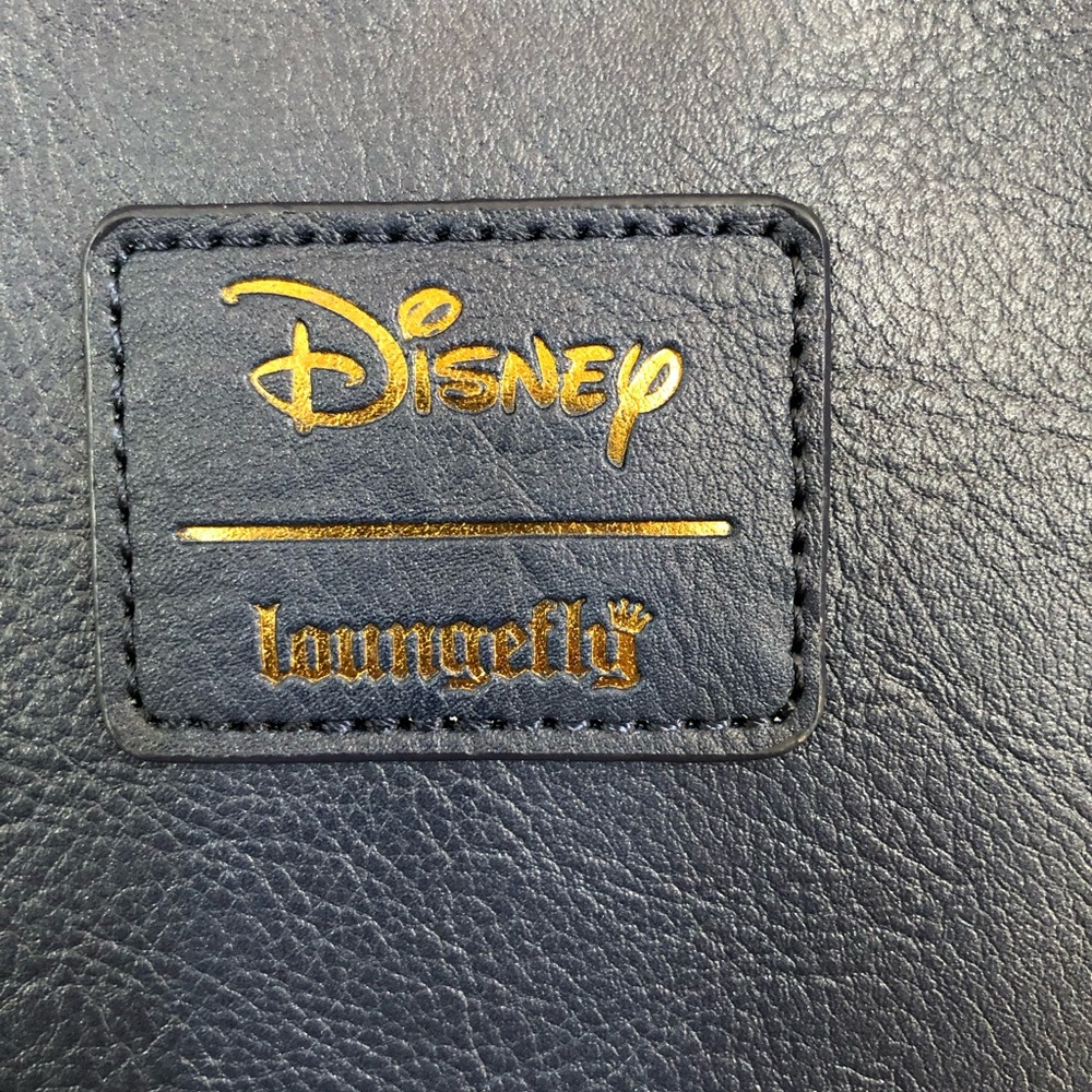 Rare SDCC NWT Navy Blue and Gold Loungefly Alice In Wonderland Crossbody Bag - Picture 4 of 7
